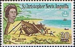 1963 St Christopher Nevis Anguilla SG 138 Boat Building Fine Mint