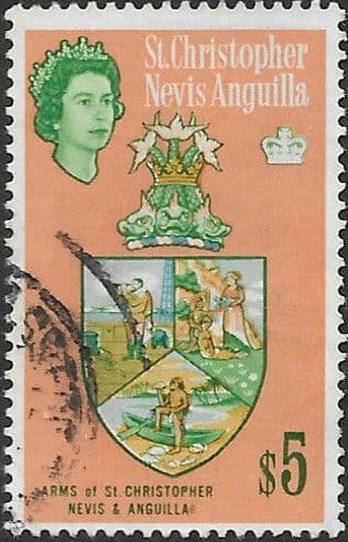 1963 St Christopher Nevis Anguilla SG 144 Coat of Arms Fine Used