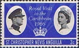 1966 St Christopher Nevis Anguilla SG 155 Carabian Royal Visit Fine Mint
