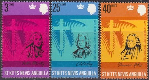 1967 St Christopher Nevis Anguilla Methodist Conference Set Fine Mint