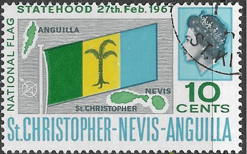 1967 St Christopher Nevis Anguilla Statehood SG 183 Fine Used