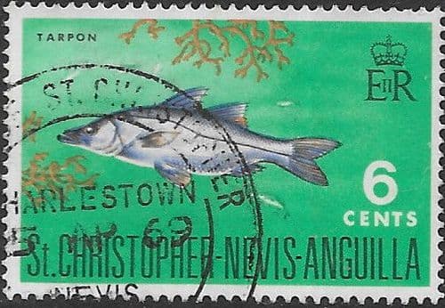 1968 St Christopher Nevis Anguilla SG 195 Tarpon Fish Fine Used