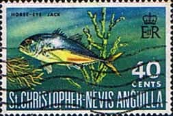 1968 St Christopher Nevis Anguilla SG 197 Fish Hors-eyed Jack Fine Used