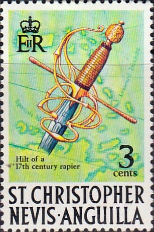 1970 St Christopher Nevis Anguilla Rapier SG 209 Fine Mint