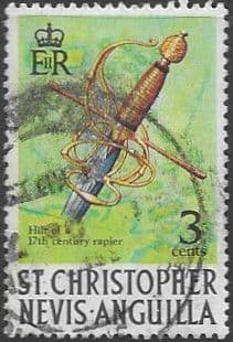 1970 St Christopher Nevis Anguilla Rapier SG 209 Fine Used