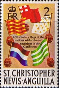 1970 St Christopher Nevis Anguilla SG 208 Naval flags Fine Mint