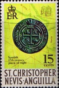 1970 St Christopher Nevis Anguilla SG 214 Piece of Eight Fine Mint