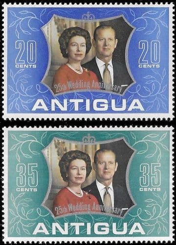1972 Anguilla Royal Silver Wedding Set Fine Mint