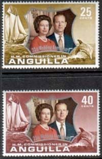 1972 Anguilla Royal Silver Wedding Set Fine Mint
