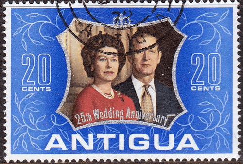 1972 Antigua Royal Silver Wedding SG 339 Fine Used