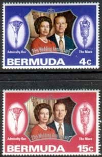 1972 Bermuda Royal Silver Wedding Set Fine Mint