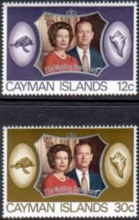 1972 Cayman Islands Royal Silver Wedding Set Fine Mint