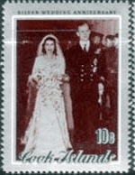 1972 Cook Islands Royal Silver Wedding SG 414 Fine Mint (1)