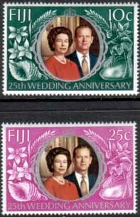 1972 Fiji Royal Silver Wedding Set Fine Mint
