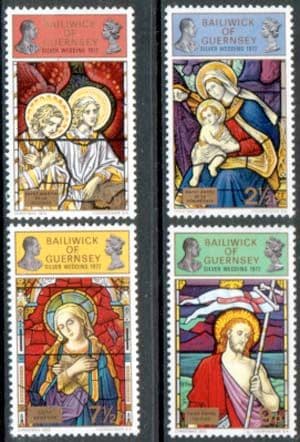 1972 Guernsey Royal Silver Wedding Set Fine Mint
