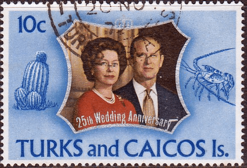 1972 Turks and Caicos Islands Royal Silver Wedding SG 372 Fine Used