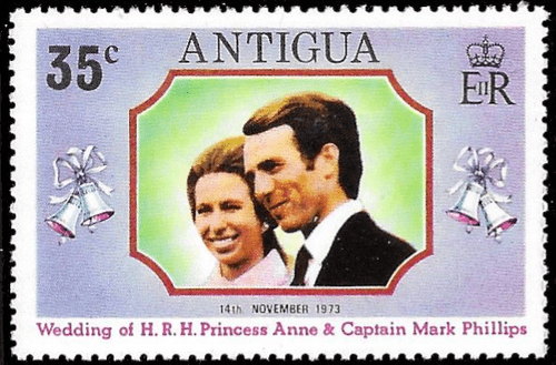 1973 Antigua Princess Anne Royal Wedding SG 370 Fine Mint
