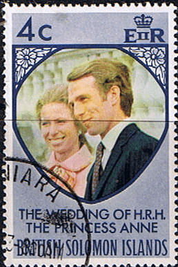 1973 British Solomon Islands Princess Anne Royal Wedding SG 245 Fine Used