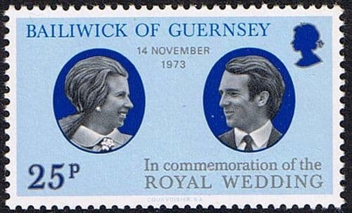 1973 Guernsey Princess Anne Royal Wedding Fine Mint