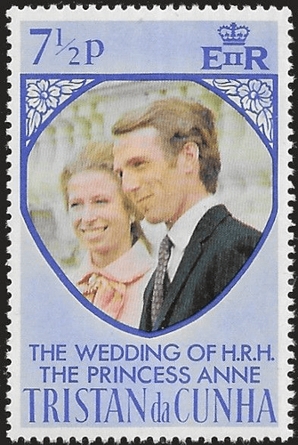 1973 Tristan da Cunha Princess Anne Royal Wedding SG 186 Fine Mint