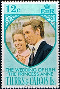 1973 Turks and Caicos Princess Anne Royal Wedding SG 403 Fine Used