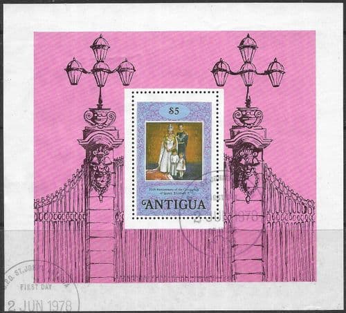 1978 Antigua Coronation Anniversary Minature Sheet Fine Used