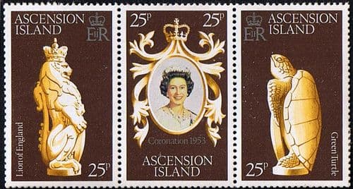 1978 Ascension Coronation 25th Anniversary Strip Fine Mint