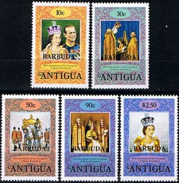 1978 Barbuda Coronation 25th Anniversary Set P 12 Fine Mint