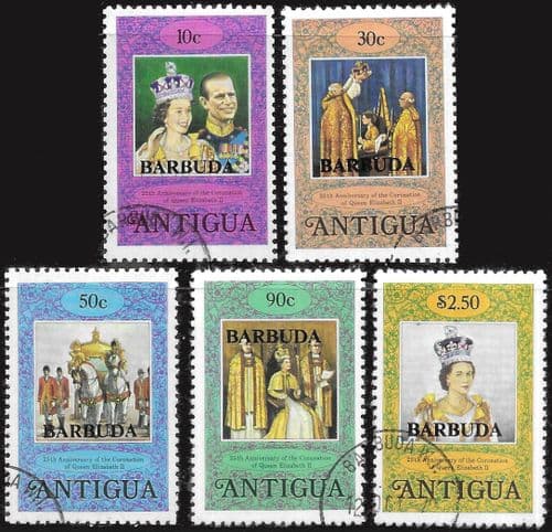 1978 Barbuda Coronation 25th Anniversary Set P 12 Fine Used