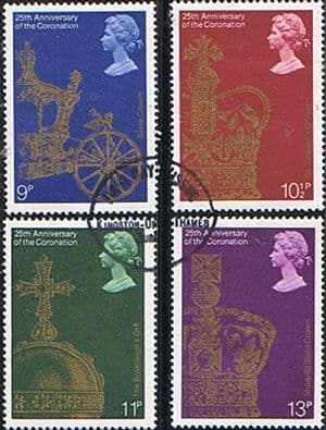 1978 Great Britain Coronation 25th Anniversary Set Fine Used
