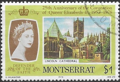 1978 Montserrat Coronation 25th Anniversary SG 425 Fine Used