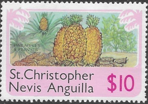 1978 St Christopher Nevis Anguilla SG 406 Pineapples Fine Used