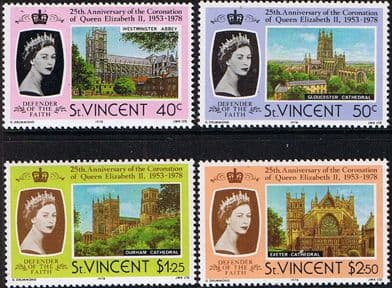 1978 St Vincent Coronation 25th Anniversary Set Fine Mint