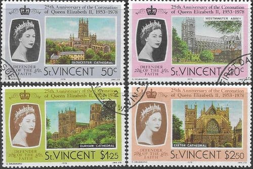 1978 St Vincent Coronation 25th Anniversary Set Fine Used