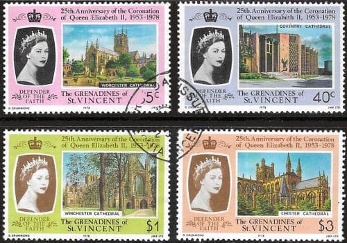 1978 St Vincent Grenadines Coronation 25th Anniversary Set Fine Used