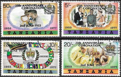 1978 Tanzania Coronation 25th Anniversary Set Type A Fine Used