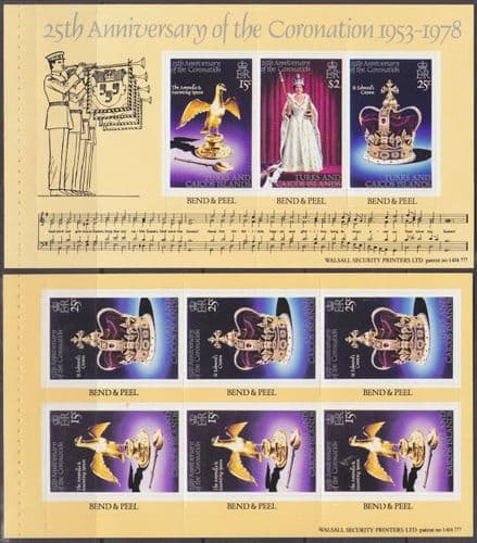 1978 Turks and Caicos Islands Coronation 25th Anniversary Booklet Panes Fine Mint