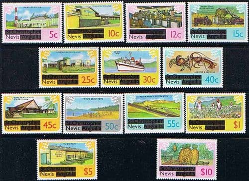 1980 Nevis Set Complete to $10 Fine Mint