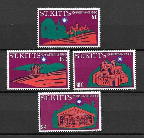 1980 St Kitts Christmas Set Fine Mint