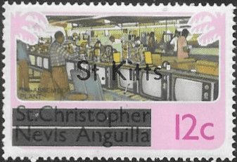 1980 St Kitts optd. St Kitts SG 31B Fine Mint