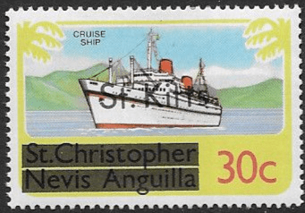 1980 St Kitts optd. St Kitts SG 34B Fine Mint