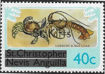 1980 St Kitts optd. St Kitts SG 35B Fine Mint