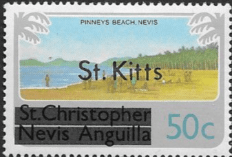 1980 St Kitts optd. St Kitts SG 37B Fine Mint