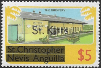 1980 St Kitts optd. St Kitts SG 40B Fine Mint