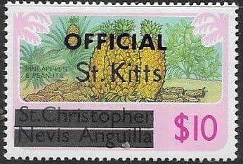 1980 St Kitts Pineaples and Peanuts OFFICIAL SG 10A Fine Mint