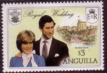 1981 Anguilla Charles and Diana Royal Wedding SG 466 Fine Mint