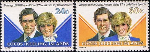 1981 Cocos Keeling Islands Charles and Diana Royal Wedding SG 71 Fine Used