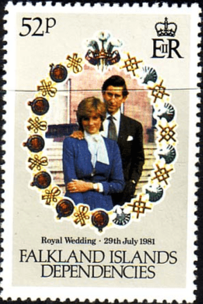 1981 Falkland Islands Dependencies Charles and Diana Royal Wedding SG 97 Fine Mint
