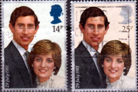 1981 Great Britain Charles and Diana Royal Wedding Set Fine Used