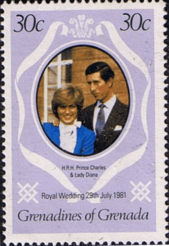 1981 Grenadines of Grenada Charles and Diana Royal Wedding 30c Addition Fine Mint